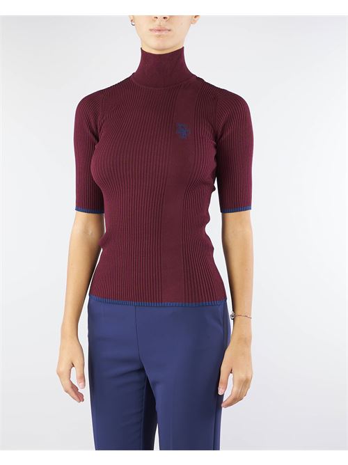 Viscose turtleneck with college logo Elisabetta Franchi ELISABETTA FRANCHI | Sweater | MK89M46E2CN9